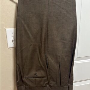 Jos. A. Bank Brown Dress Pants Flat Front Wool Blend